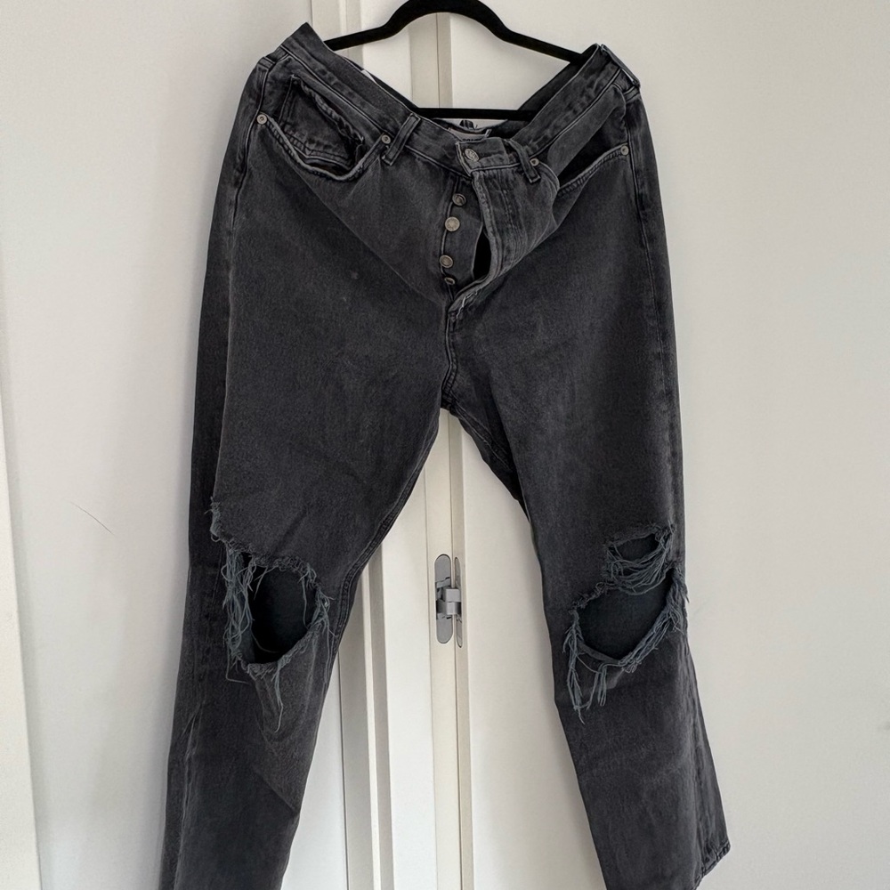 Agolde Distressed Black Jeans
